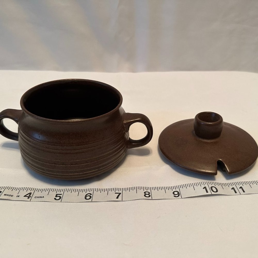 DENBY-LANGLEY Mayflower Pattern Sugar Bowl and Lid - Picture 3 of 6